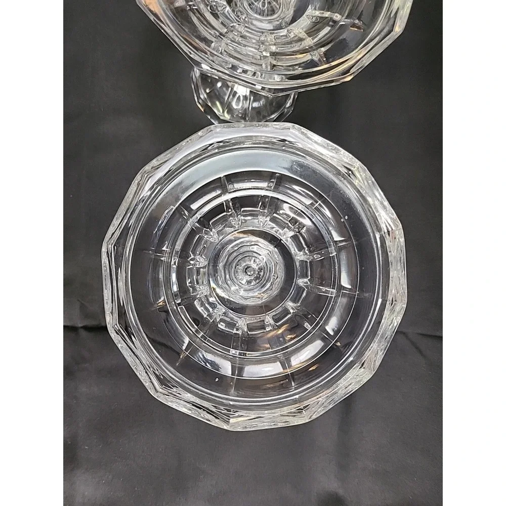 2 Stunning‎ GLASS Ornate CANDLEHOLDER 5